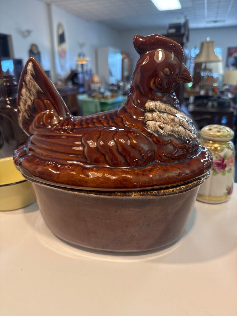 VTG Rooster Casserole Stoneware